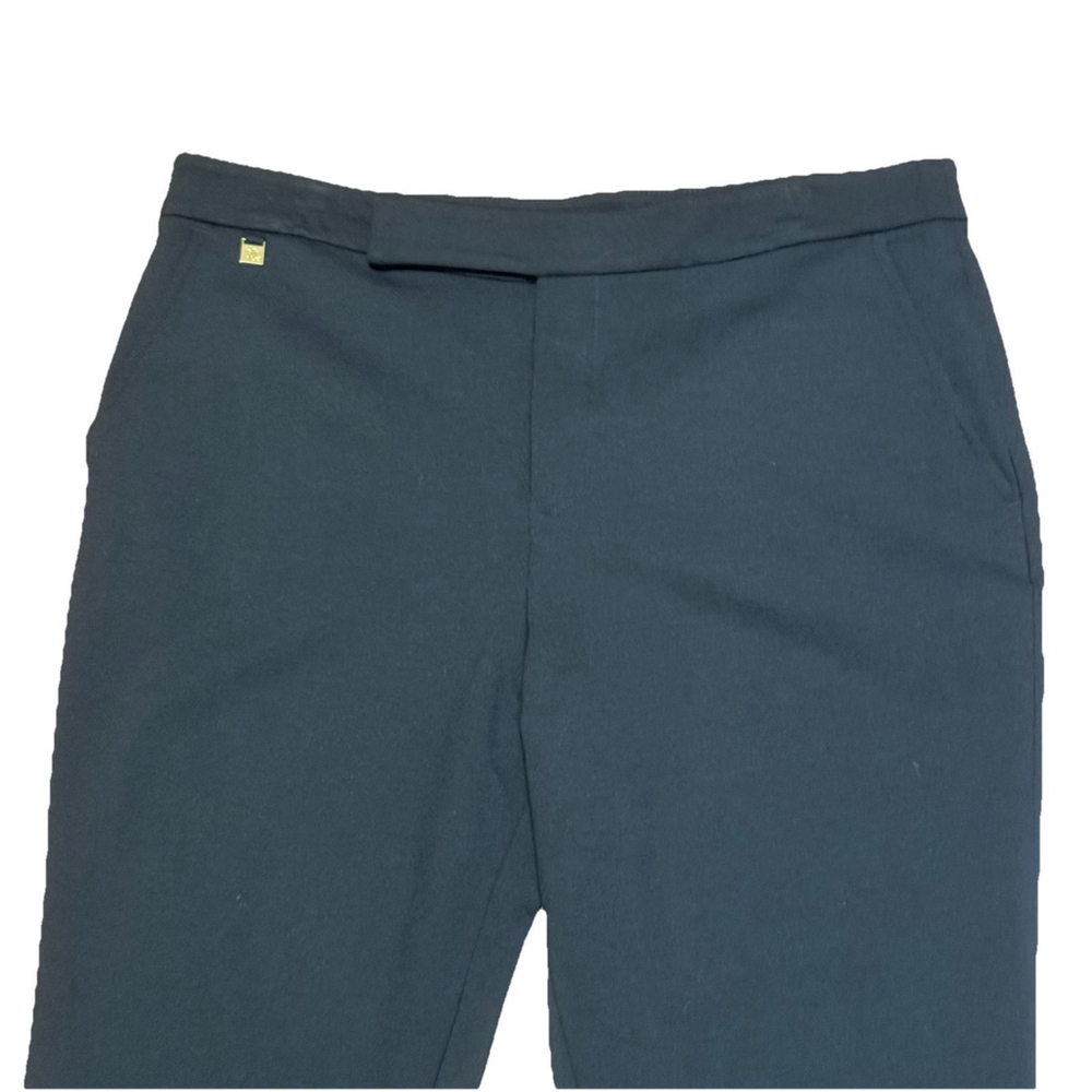 Lauren Ralph Lauren Stretch Ponte Straight Leg Crop Pants Sz:L Black Ankle Pants - Picture 4 of 12